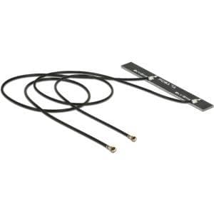 Delock WLAN 802.11 ac/a/h/b/g/n dobbeltantenne 2 x MHF® 4L-stik 3 - 5 dBi 1,13 2 x 25 cm PCB intern klæbende montering (89571)