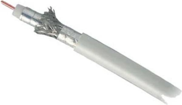 S/CONN maksimal tilslutning SAT koaksialkabel 1.1/5.0, tredobbelt skærmet, ALU-fletning, 2x dobbeltlamineret ALU-folie, spole, DIGITAL CCS > 100 dB, 5