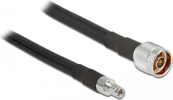 DeLOCK - antennekabel - N-stik (S) til RP-SMA (S) - 10,0m - coax - CFD-400 - sort (13028)