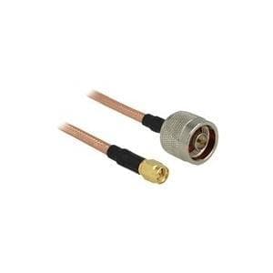 DeLOCK - antennekabel - SMA (S) - N-stik (S) - 1,0m - RG-142 - gennemsigtig (88897)