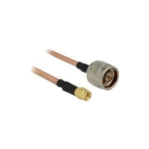 DeLOCK - antennekabel - N-stik (M) - SMA (M) - 40 cm - (RG-142) - gennemsigtig (88896)