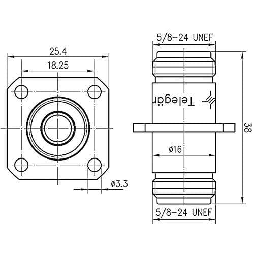 Telegärtner BNC genomgående BNC-uttag - BNC-uttag J01024A0005 1 st (J01024A0005)