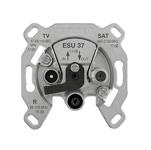 Kathrein ESU 37 TV + Radio - stikkontakter Metallic