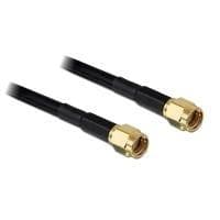 DeLOCK - antennekabel - RP-SMA (M) - RP-SMA (M) - 10,0m - LMR-195 - sort (88658)