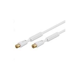 MicroConnect - antenneforlængerkabel (M) (W) - 10 m - dobbeltskærmet koaksialkabel - hvid