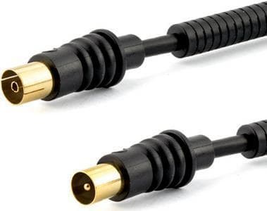 e+p AB 305 G LÖS. Anslutning 1: koaxial, Anslutning 2: koaxial, Anslutningskontakt plätering: guld. Kabellängd: 5 m, Kön: Hane/Kvinna, Produktens färg