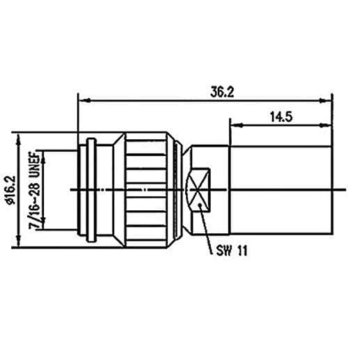 Telegärtner Telegaertner J01010A0052 TNC-stik, lige 50... 1 stk.