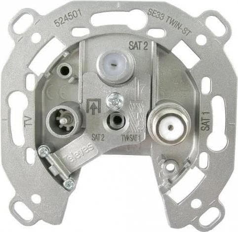 Fjernsyn stikledning Twin 3f. SE33TWIN-ST Metallic