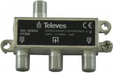 Televes VT36D 3-vejs fordeler 5-10 VD:6dB (VT36D)