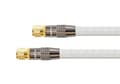 Miniatyrbillede 1 af 4: SAT-antennekabel, F-stik til F-stik, forgyldt, afskærmning 120dB, 75 Ohm, hvid nylonfletning, 2m, PYTHON®-serien (GC-M2023)