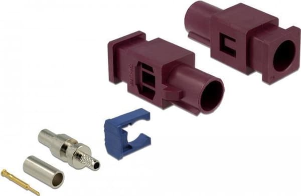 DeLOCK FAKRA D plug fjederstift - isolering: PTFE - bordeaux violet (89758)