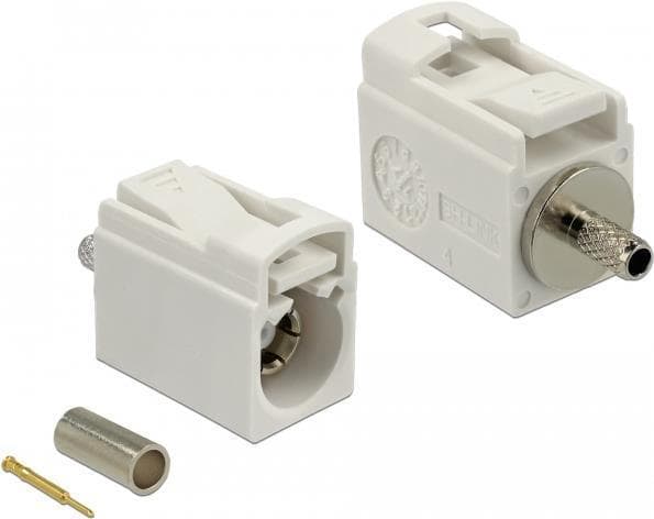 Delock FAKRA B jack 21 mm (kort) til crimpning (89700)