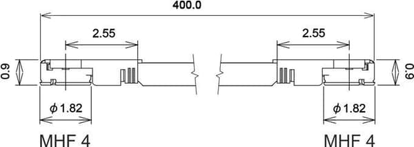 DeLOCK - Antennekabel - MHF4/HSC (S) vinklet til MHF4/HSC (S) vinklet - 40 cm - coax - sort (89645)