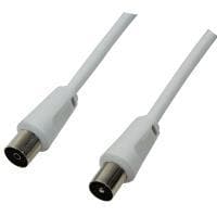 Logilink - antennekabel - F-stik (M) - F-stik (W) - 2,5 m - hvid (CA1061)