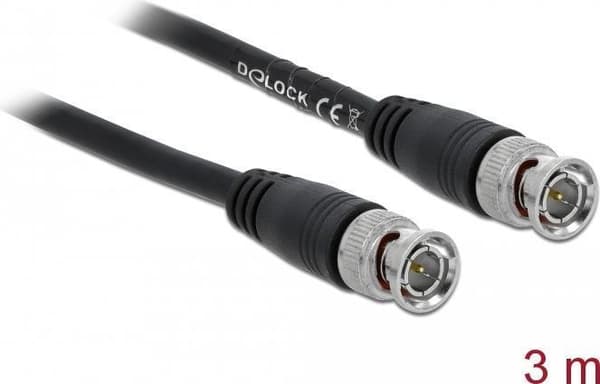 DeLOCK 80083 koaksialkabel 3 m BNC sort (80083)