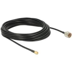 DeLOCK - antennekabel - HF - SMA (S) til N-stik (S) - 10,0m - sort (89466)