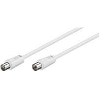 Wentronic goobay AK 0250 - antennekabel - IEC-stik hun til IEC-stik han - 2,5 m - dobbelt skærmet koaksialkabel - hvid (27003)