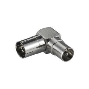 Koaksial vinkeladapter, metaldesign - koaksialstik > koaksialkobling