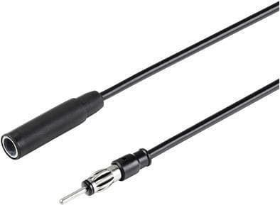 Renkforce 1 m bilantenne forlængerkabelstik 3,5 mm stik sort RF-5087926 (RF-5087926)