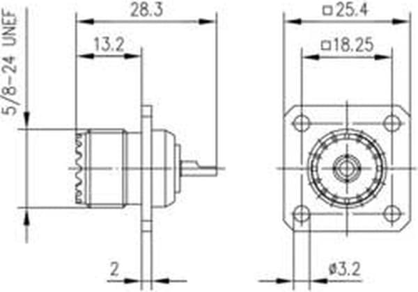 Telegärtner J01041B0632 J01041B0632 UHF-stik Stik, indbygget 50 Ω 1 stk.