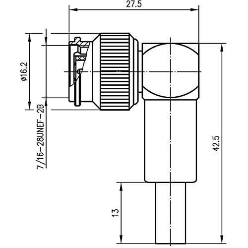 Telegärtner TNC kabel vinkelstik Crimp G01 50 Ohm, crimp/crimp, A0605, G01 (RG-58 C/U) - 1 stk (J01010A0019)