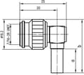 Miniatyrbillede 4 af 5: Telegärtner TNC kabel vinkelstik Crimp G01 50 Ohm, lodde/krympe, A0505, G01 (RG-58C/U) - 1 stk (J01010A0005)