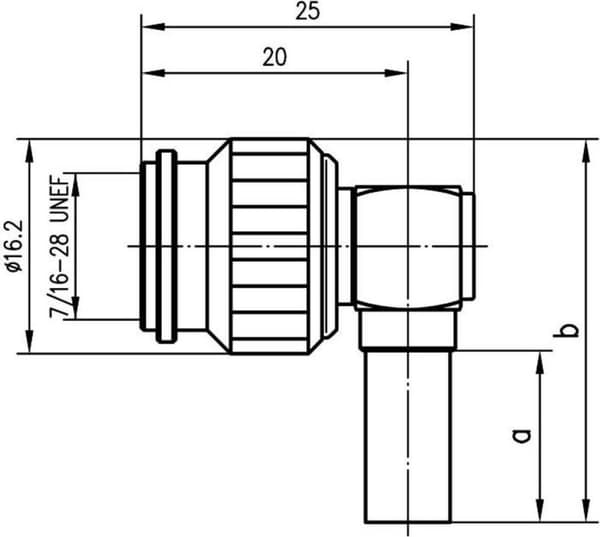 Telegärtner TNC kabel vinkelstik Crimp G01 50 Ohm, lodde/krympe, A0505, G01 (RG-58C/U) - 1 stk (J01010A0005)