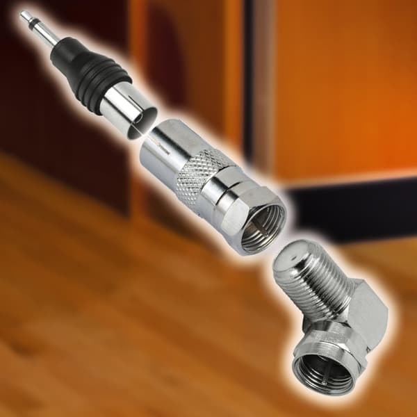 Hama SAT adapter, F-stik - koaksial kobling (00205222)