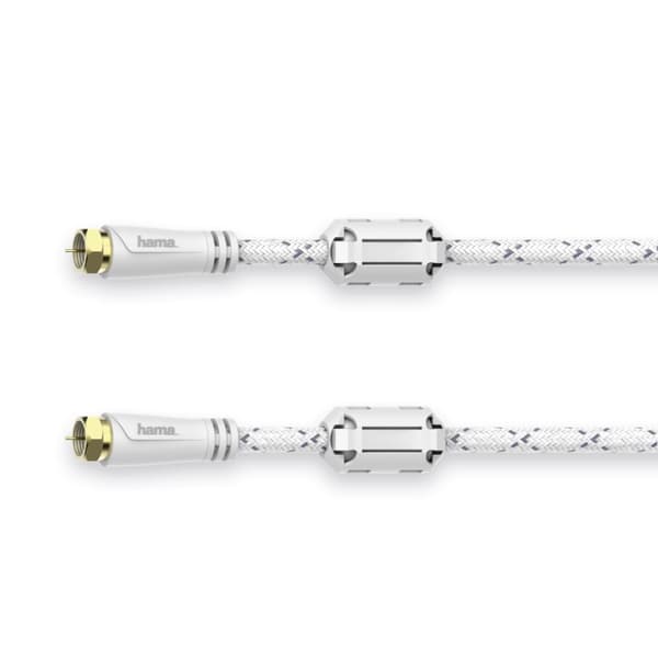 Hama SAT-forbindelseskabel, F-stik - F-stik, metal, forgyldt, 3,0 m, 120 dB (00179219)