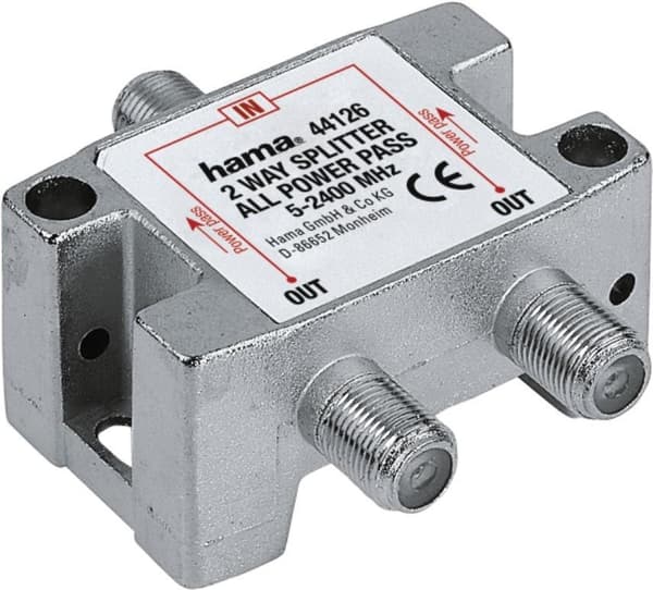 Hama Classic Line SAT-fordeler, 2-vejs, fuldt afskærmet (00182232)