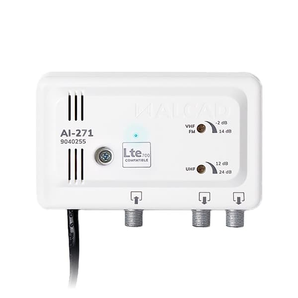 Sisäinen antennivahvistin 2 LTE700 AI-271 ALCAD ulostuloa