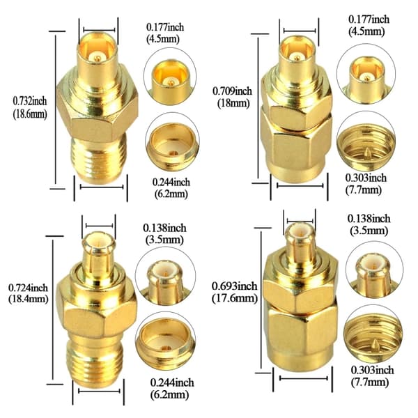 SMA till MCX Adapter - 4-pack