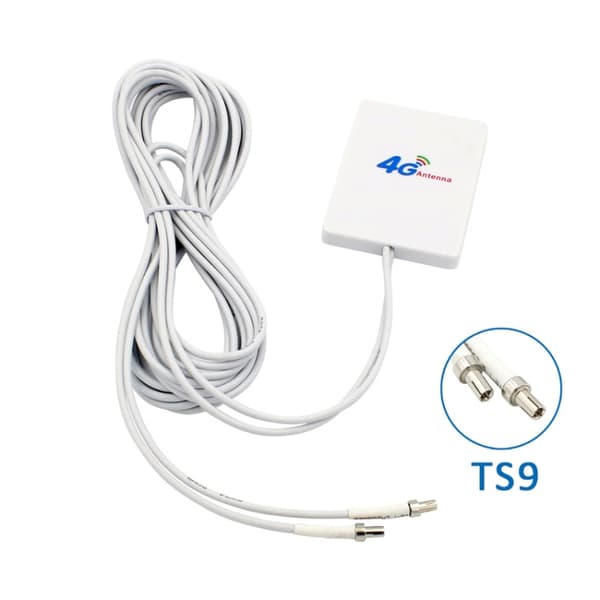 4G-antenne 28dBi med TS9-stik og 2 m kabel