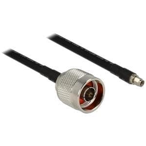 DeLOCK CFD400 LLC400 lavt tab - antennekabel - N-stik (S) til RP-SMA (S) - 2,0 m - coax - sort (13020)