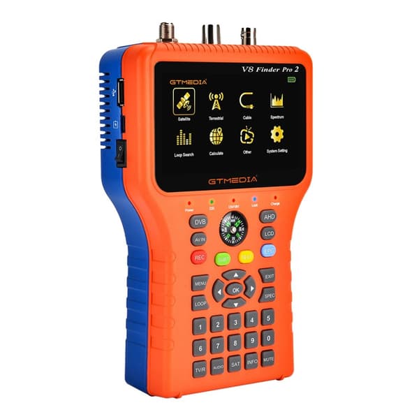 Signal Finder Meter, 4,3-tommer LCD-skærm, H.265 understøttelse,Orange, EU stik