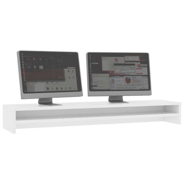 vidaXL skærmstander 100 x 24 x 13 cm spånplade hvid
