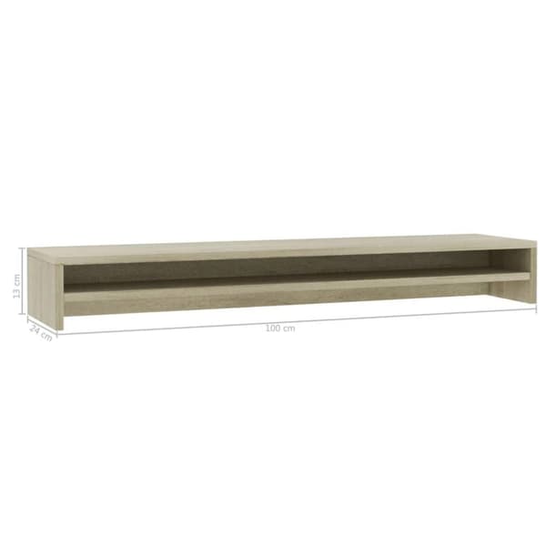 vidaXL skærmstander 100 x 24 x 13 cm spånplade sonoma-eg
