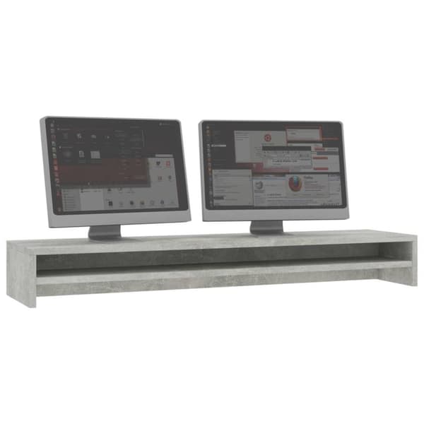 vidaXL Skjermstativ betonggrå 100x24x13 cm sponplate