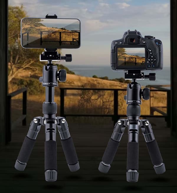 Metall mini skrivbordsstativ mobiltelefon mikro SLR panoramahuvud utomhusfotografering live bärbart stativ