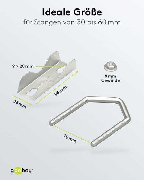 Antennfäste - parabolfäste - antennfäste - Goobay parabolfäste - 60504