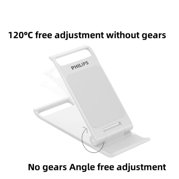 Philips DLK2109 mobil- og tabletholder | Justerbar og foldbar | Bordstativ til streaming, seng, videomøde og hjemmebrug