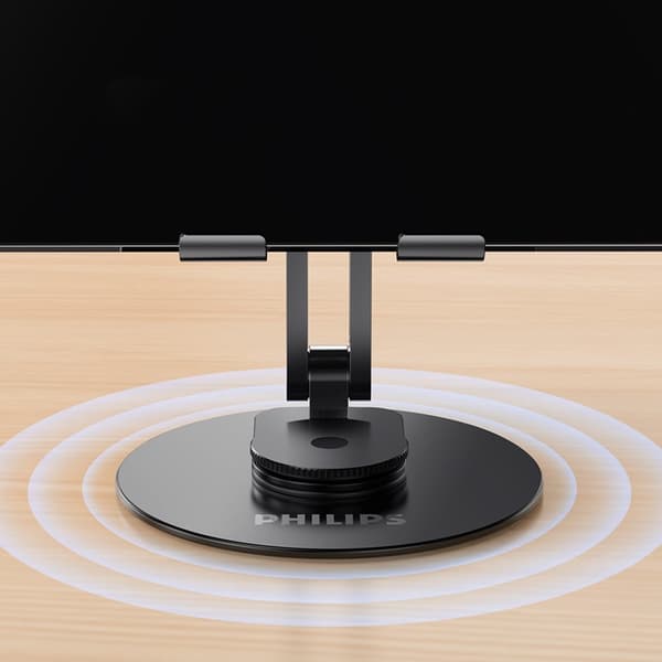Philips DLK2315S/93 Mobil- och Surfplatthållare | Justerbar Höjd & 360° Rotation | Hopfällbart Stativ i Aluminium | För iPad,