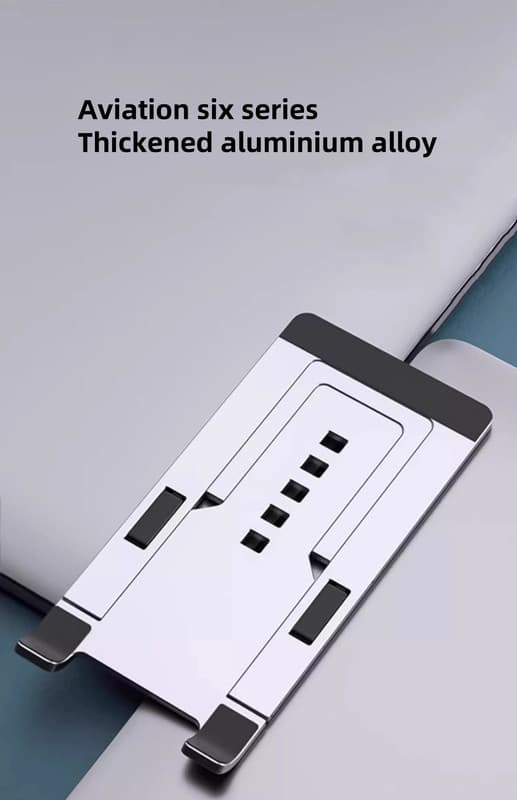 Ultratynd telefonholder i aluminium – Foldbar og bærbar, Til smartphone og tablet, Space Grey