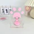 Miniatyrbillede 3 af 5: Sød Kattesæde Telefonholder – Pink, Justerbar Højde & 360° Drejelig, Til Smartphone & iPad, Akryl