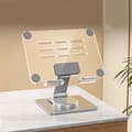 Miniatyrbillede 3 af 5: K9 Silver Moon Tablet Holder – Foldbart og justerbart aluminiumsstativ til iPad, mobil, bærbar computer