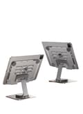 Miniatyrbillede 1 af 5: K9 Silver Moon Tablet Holder – Foldbart og justerbart aluminiumsstativ til iPad, mobil, bærbar computer