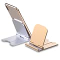 Miniatyrbillede 4 af 5: Luksus Guldfarvet Mobil- og Tabletstativ | Justerbar højde og foldbart design | Bærbar holder til streaming