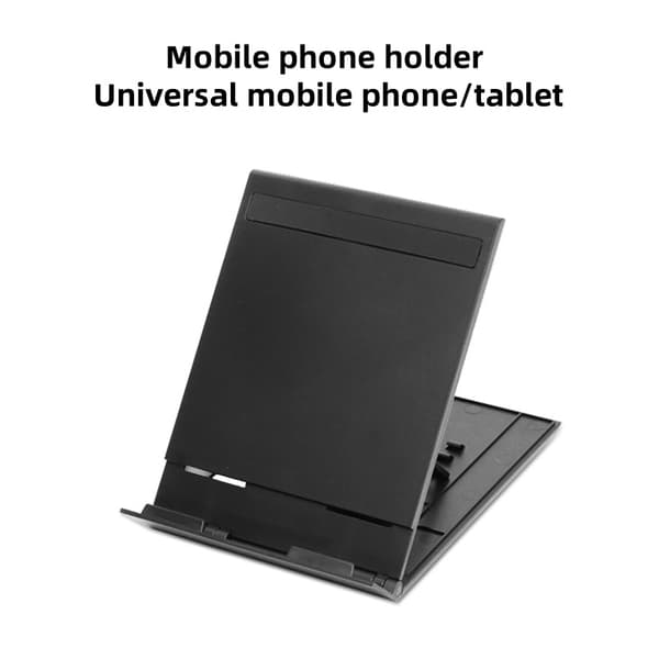 Sort foldbar stander til iPad, bærbar computer og mobil | Justerbar højde | Multifunktionelt bordstativ til live stream