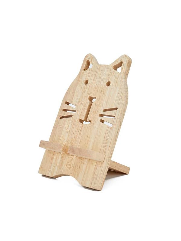 Sød Totoro Træ Telefonholder | Bordstativ til mobil og iPad | Enkelt og naturligt design