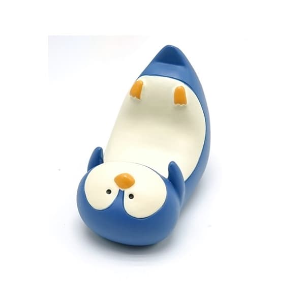 Pingvin Telefonholder i Sea Style | Sød harpiks skrivebord ornament | Praktisk mobilt stativ